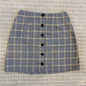 Plaid mini skirt